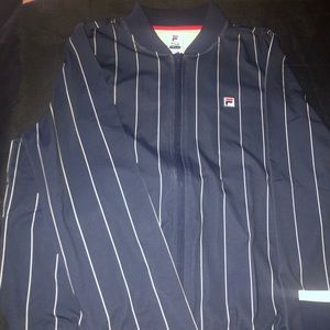FUBU Blue and Red Silk Jacket